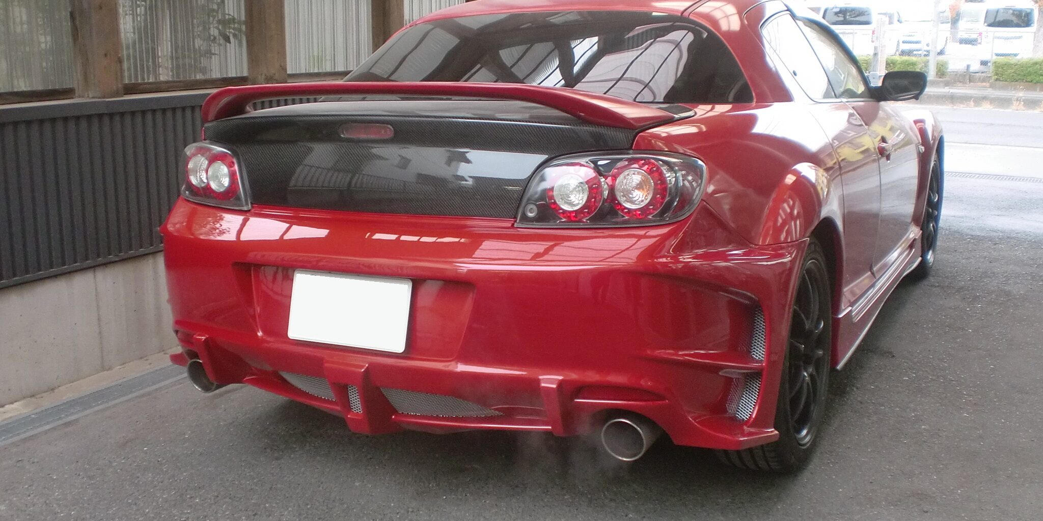 マツダ・RX-8 SE3P エアロバンパー RE雨宮 D1リアバンパー 装着 | 埼玉県川口市の板金塗装、オールペンならワイズオートデザイン